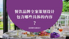 餐飲品牌全案策劃設計包含哪些具體的內容？（1）